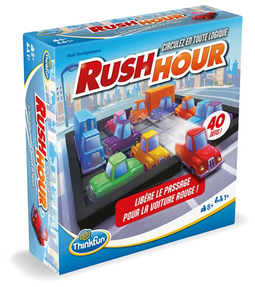 Jeu De Logique ThinkFun 76600 – Rush Hour, 1 Joueur Ou Plus, Dès 8 Ans