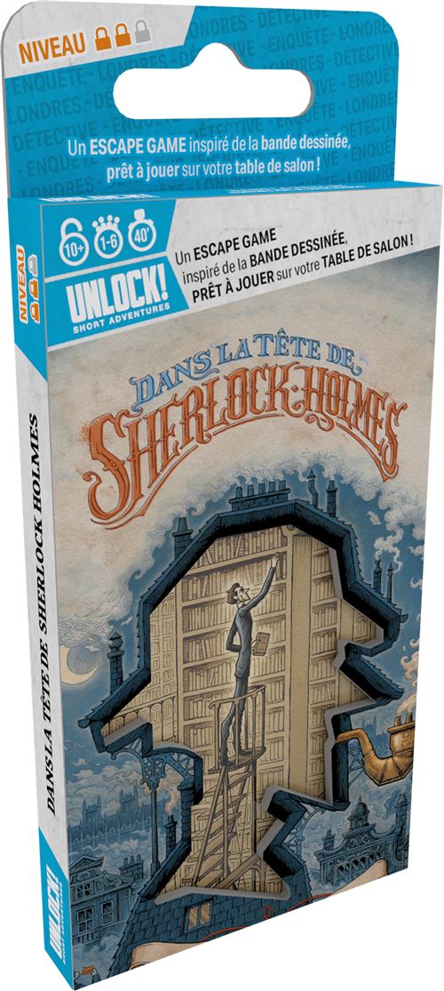 Jeu d'escape game Asmodee Unlock ! Short Adventures Dans la tête de Sherlock Holmes