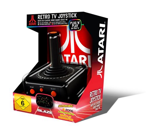 Atari TV Plug & Play Av Joystick + Atari 50 Games Pack