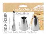 Pack de 3 douilles choux éclairs Scrapcooking Inox