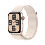 Apple Watch SE GPS + Cellular, boîtier en Aluminium Lumière Stellaire de 44mm avec boucle sport Lumière Stellaire