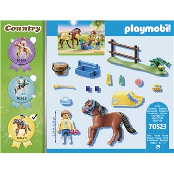 Playmobil 70515 – Cavalier Et Poney Lewitzer – Poney Club – Figurine + Poney Avec Accessoires – Dès 4 Ans