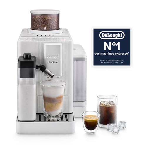 Delonghi Expresso avec Broyeur De''Longhi Rivelia Start FEB4255.WXL 1450W Blanc