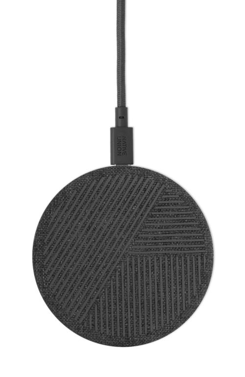 Native Union Drop Lader Zwart Compatibel met GSM Samsung, iPhone en alle mobiele telefoons compatibel met Qi opladen