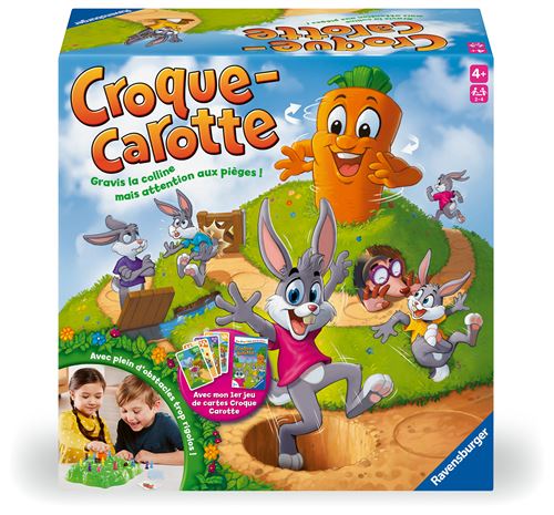 Jeu classique Ravensburger Croque Carotte + Jeu de cartes Nouveau pack