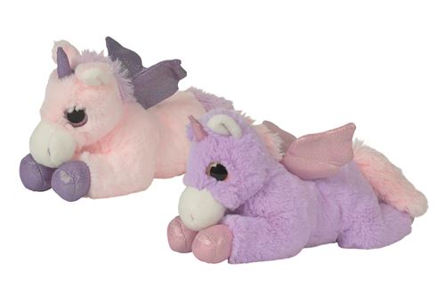Peluche Nicotoy Licorne 27 cm Rose et Violet Modèle aléatoire