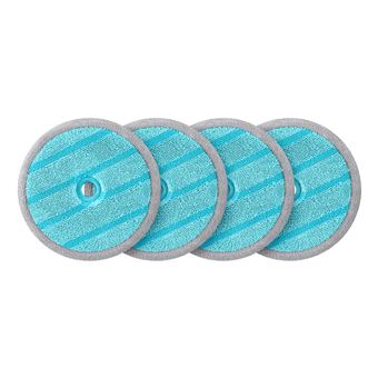 Lot de 4 Coussins microfibres réutilisables Samsung VCA-SPW95 pour Double serpillière motorisée Spray Bespoke Jet Bleu