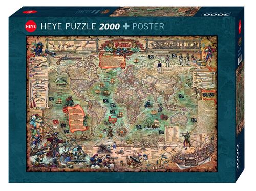 Heye Piratenwereld Puzzel 2000 stiks - [Artikel bestemd voor de Franse markt (niet verkrijgbaar in het Nederlands)]