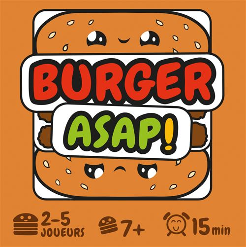Boite de Jeu d'ambiance Asmodee Burger ASAP!