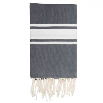 Fouta Febronie Traditionnelle Unie St Tropez Gris moyen