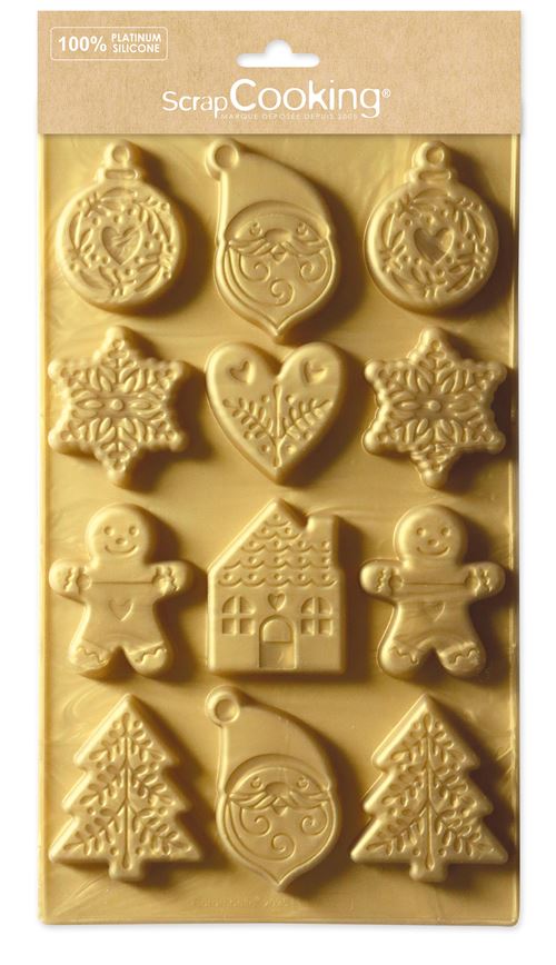 Moule silicone pour biscuits de noël 2987