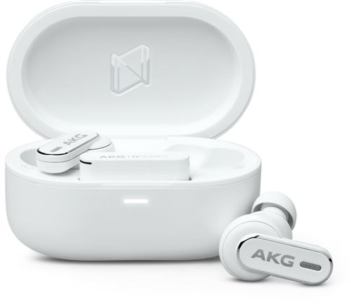 Ecouteurs Sans Fil Akg N5 Hybrid Bluetooth Avec Réduction Active Du Bruit Blanc