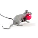 Lampe à poser Seletti Souris allongé Gris