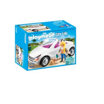 PLAYMOBIL VINTAGE# CITY / Playmobil 3210 - Voyageuse et voiture bleu EUR 15,00 - FR
