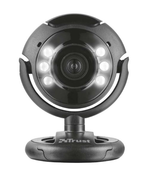 Trust Spotlight Webcam With Intergrated LED Lights - Pro Black [16428]