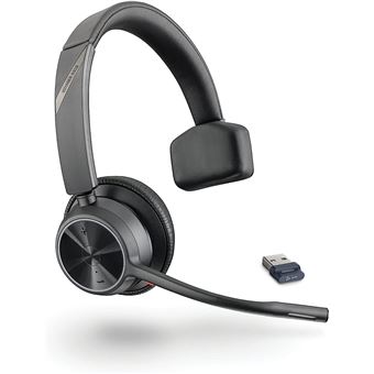 Micro casque sans fil Bluetooth Polycom Voyager 4310 UC pour PC/Mac Gris et noir