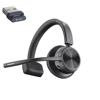 Micro casque sans fil Bluetooth Polycom Voyager 4310 UC pour PC/Mac Gris et noir