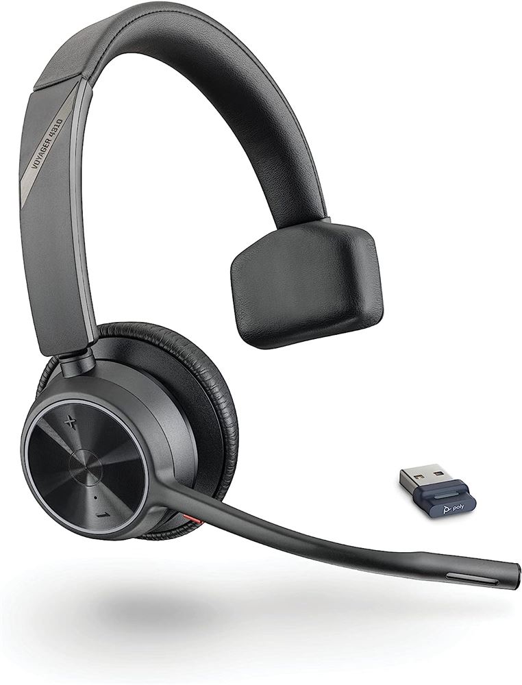 Micro casque sans fil Bluetooth Voyager 4310 UC pour PC/Mac Gris