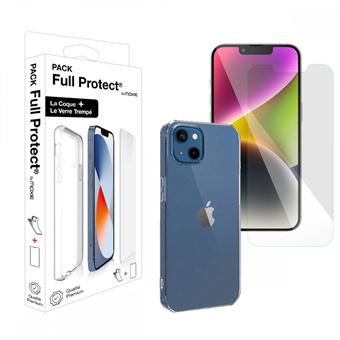 Pack Coque Moxie pour iPhone 14 Plus Transparent + Verre trempé 2.5D