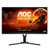 Ecran PC gaming Aoc U32G3X/BK 31,5" 144 Hz 4K UHD Noir et rouge