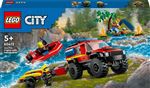 LEGO® City 60412 Le camion de pompiers 4x4 et le canot de sauvetage