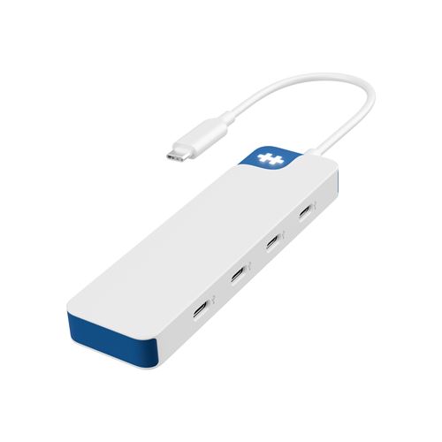 Hub USB-C Hyper Hyperdrive Flex4 Blanc et Bleu