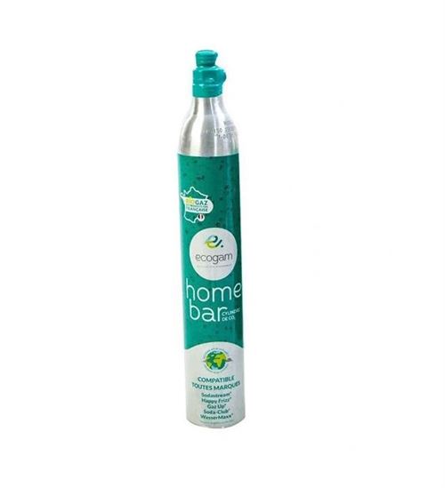 Cylindre de recharge de gaz CO2 60L pour machine à gazéifier HomeBar SQR5C 3019335 Vert et Argent