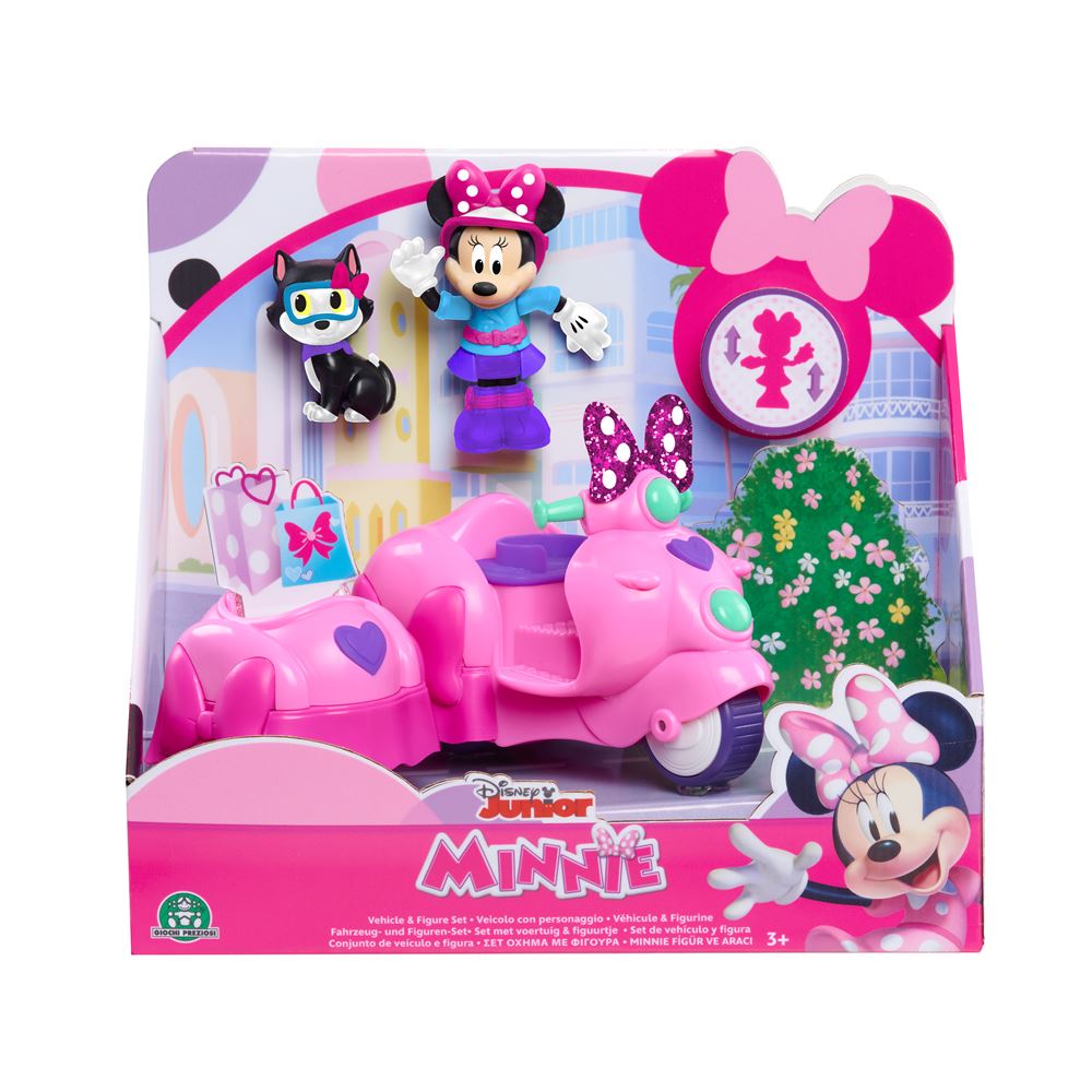 Figurine Mickey Et Minnie Véhicule avec Minnie et accessoires 7,5