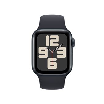 Apple Watch SE GPS + Cellular, boîtier en Aluminium Minuit de 40 mm avec bracelet sport Minuit S/M