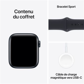 Apple Watch SE GPS + Cellular, boîtier en Aluminium Minuit de 40 mm avec bracelet sport Minuit S/M