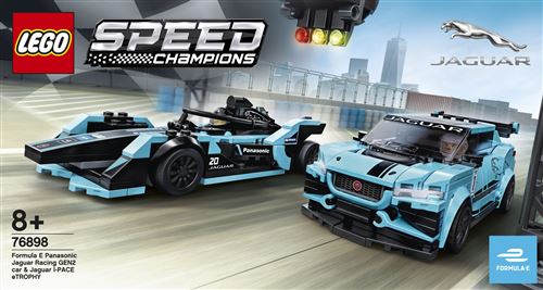 LEGO® Speed Champions 76898 Formula E Panasonic Jaguar Racing Gen2 and Jaguar I-Pace eTrophy