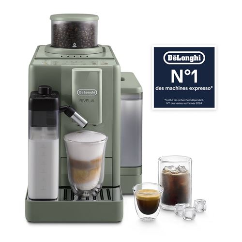 Delonghi Expresso avec Broyeur De''Longhi Rivelia Start FEB4255.GR 1450W Vert Jade
