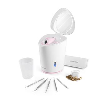 Sauna facial à vapeur chaude et froide Lanaform Facial Luxury Steamer LA131206 Blanc et Rose