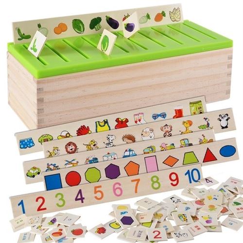 Boîte En Bois Pour Tri Des Formes Et Objets Système Jeu Montessori