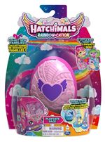 Pack figurines Hatchimals 4 Famille Surprise 3 enfants et 1 bébé S2 Modèle aléatoire