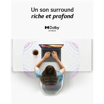 PC portable LG gram 17Z90R-AD78F i7/32/1 17" Intel Core i7-1360P 32 Go RAM 1024 Go SSD Noir