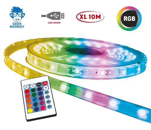 Ruban LED Geek Monkeys RGB 10 m XL