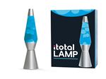 Lampe à poser Itotal Lave à base argentée Liquide Bleu et Blanc 30 W