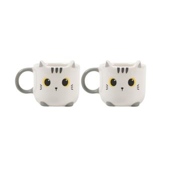 Set 2 Tasses à Espresso Itotal Chat Blanc