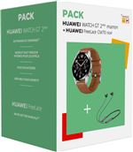 Pack Montre connectée Huawei Watch GT2 46 mm Classic + Ecouteurs Huawei FreeLace CM70 Noir