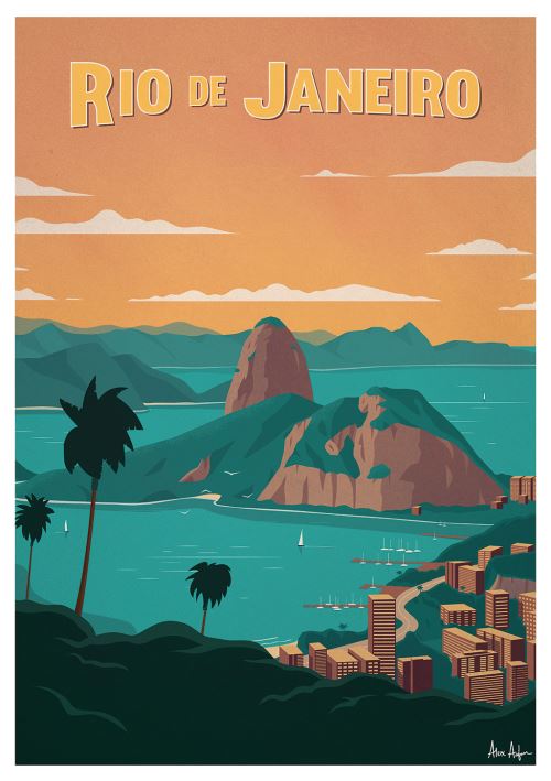 Affiche Sergeant Paper Rio De Janeiro 50x70 cm Edition limitée signée