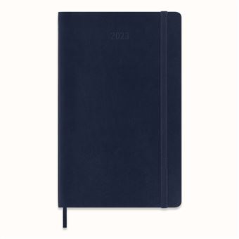 Agenda scolaire Moleskine 2022 2023 Journalier grand format Souple Bleu Saphir