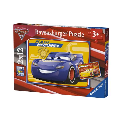 2 puzzles 12 pièces Flash et Cruz Cars 3 Ravensburger