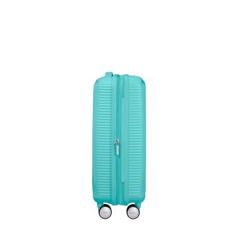 Valise American Tourister Soundbox 4 roues Extensible 55 cm Bleu