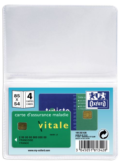 Etui pour 4 cartes de crédit Elba 65 x 95 mm