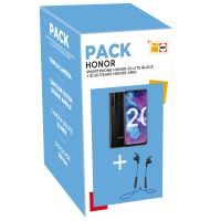 Pack Fnac Smartphone Honor 20 Lite Double SIM 128 Go Noir + Ecouteurs Bluetooth Honor AM61 Bleu