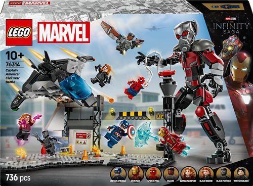 Lego Le Combat De Captain America : Civil War 76314 Lego La Boite - vue 6