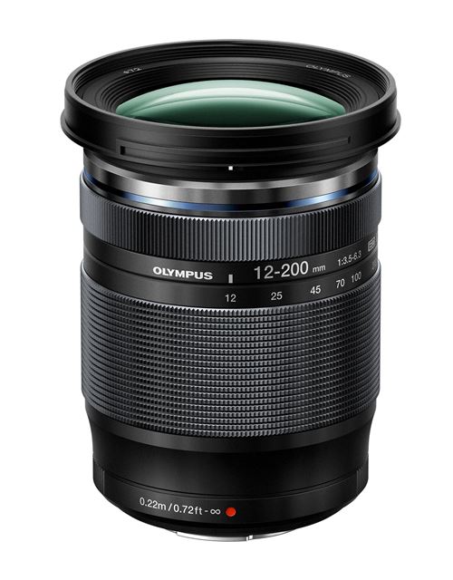 Objectif hybride Olympus M.Zuiko ED 12-200mm f/3.5-6.3 noir