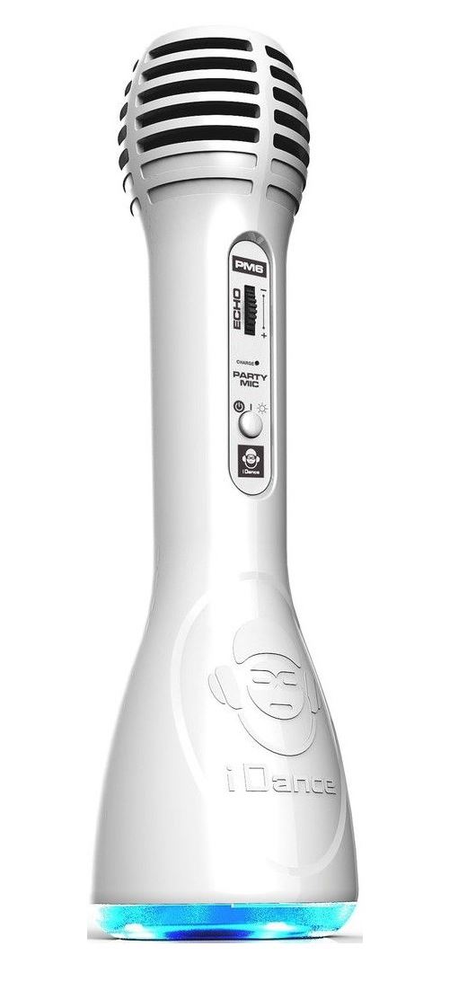 Microphone Bluetooth® sons et lumières iDance Party Blanc