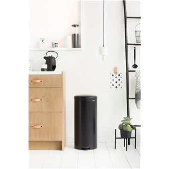 Poubelle à pédale newicon 30 l noir mat code g - Brabantia - Noir - Métal